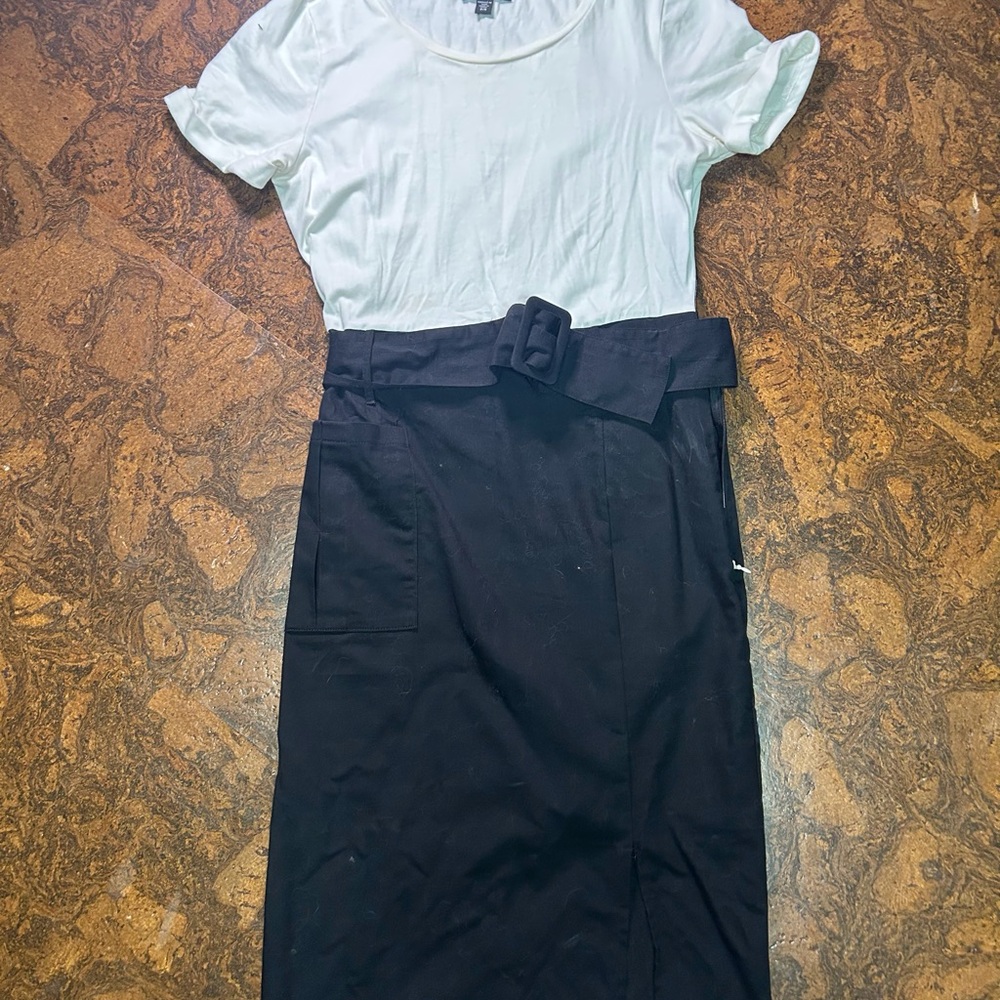 Le chateau black Belted Midi dress